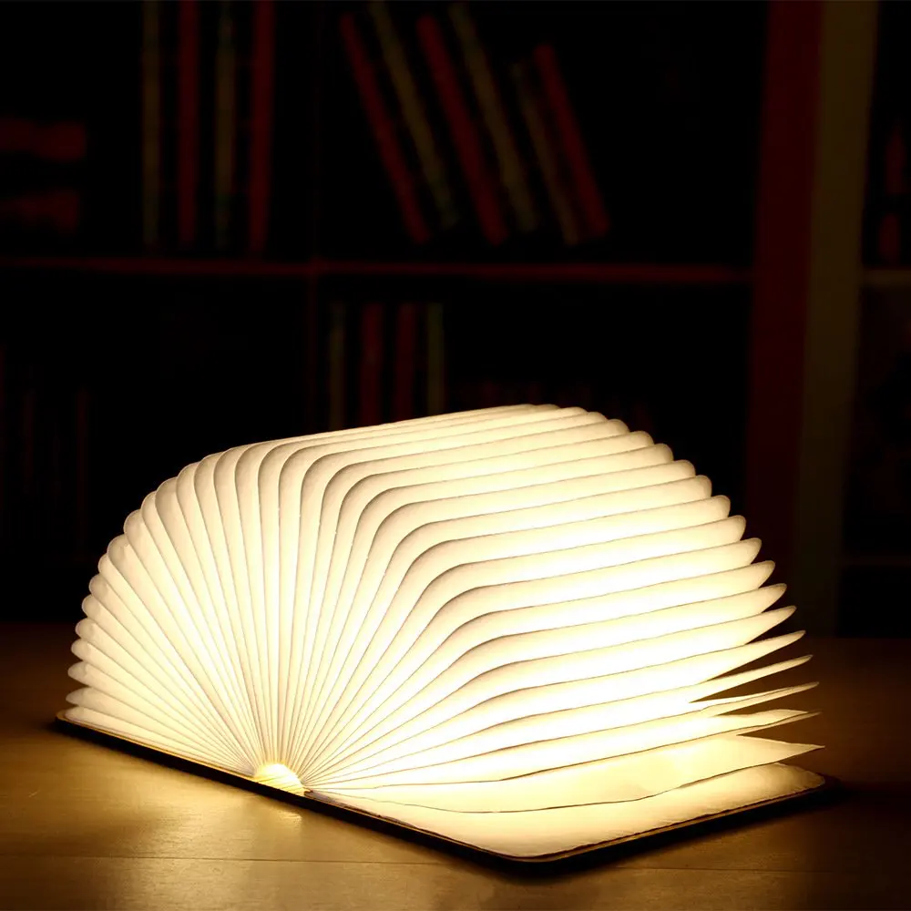 USB Rechargeable Led Night Light 3D Fold Book Lamp Light Up Your World for Kid Baby Birthday Gift 3 Dimmable Lumio Book Lamp