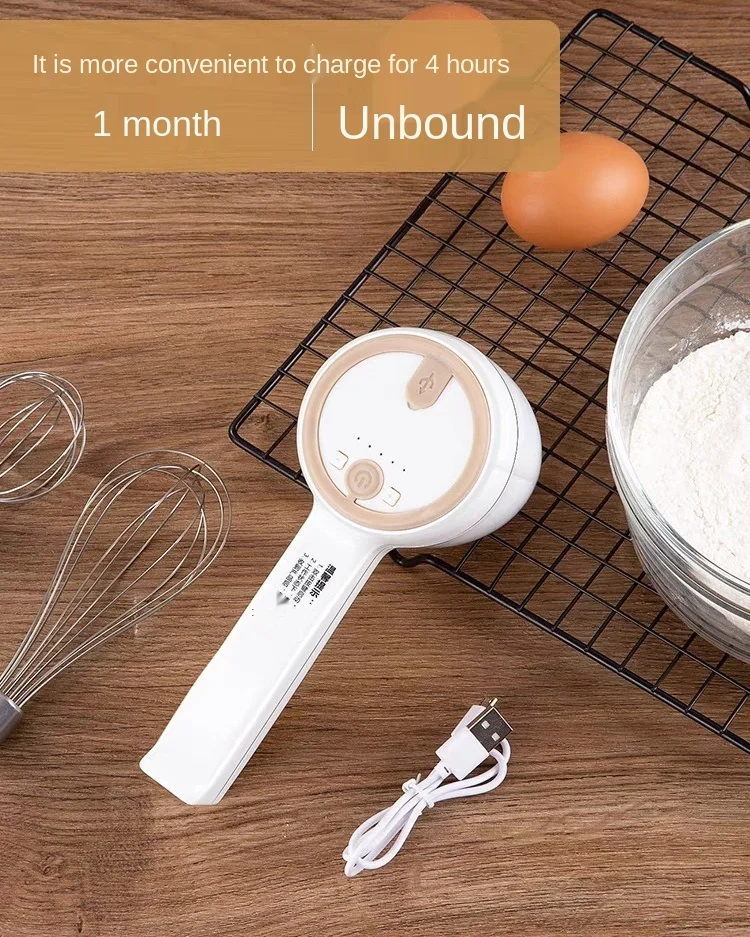 Tommygo 2021 new egg beater electric household wireless small full automatic cream beater manual cake baking tool mixer