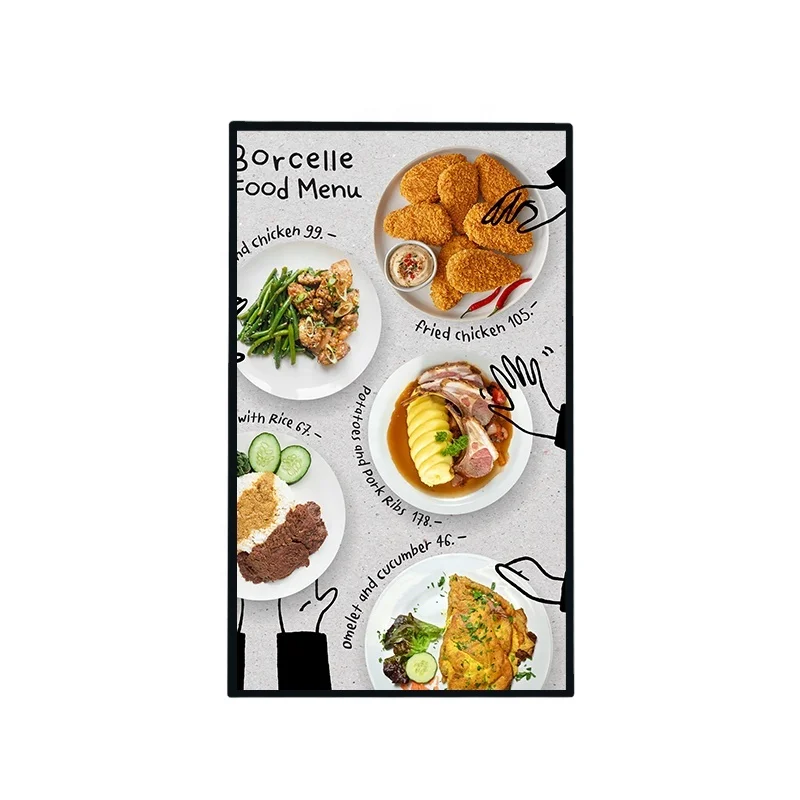 Ultra Narrow Side Wall Hanging Honeycomb Box Packaging Capacitive Touch 43 Inch Display Aluminum 55 Mall Kiosk Design Window 49