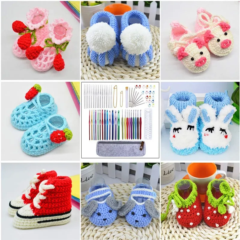 69 Set of adult beginners crochet kit Crochet Kit handmade multifunctional knitting woolen yarn suit