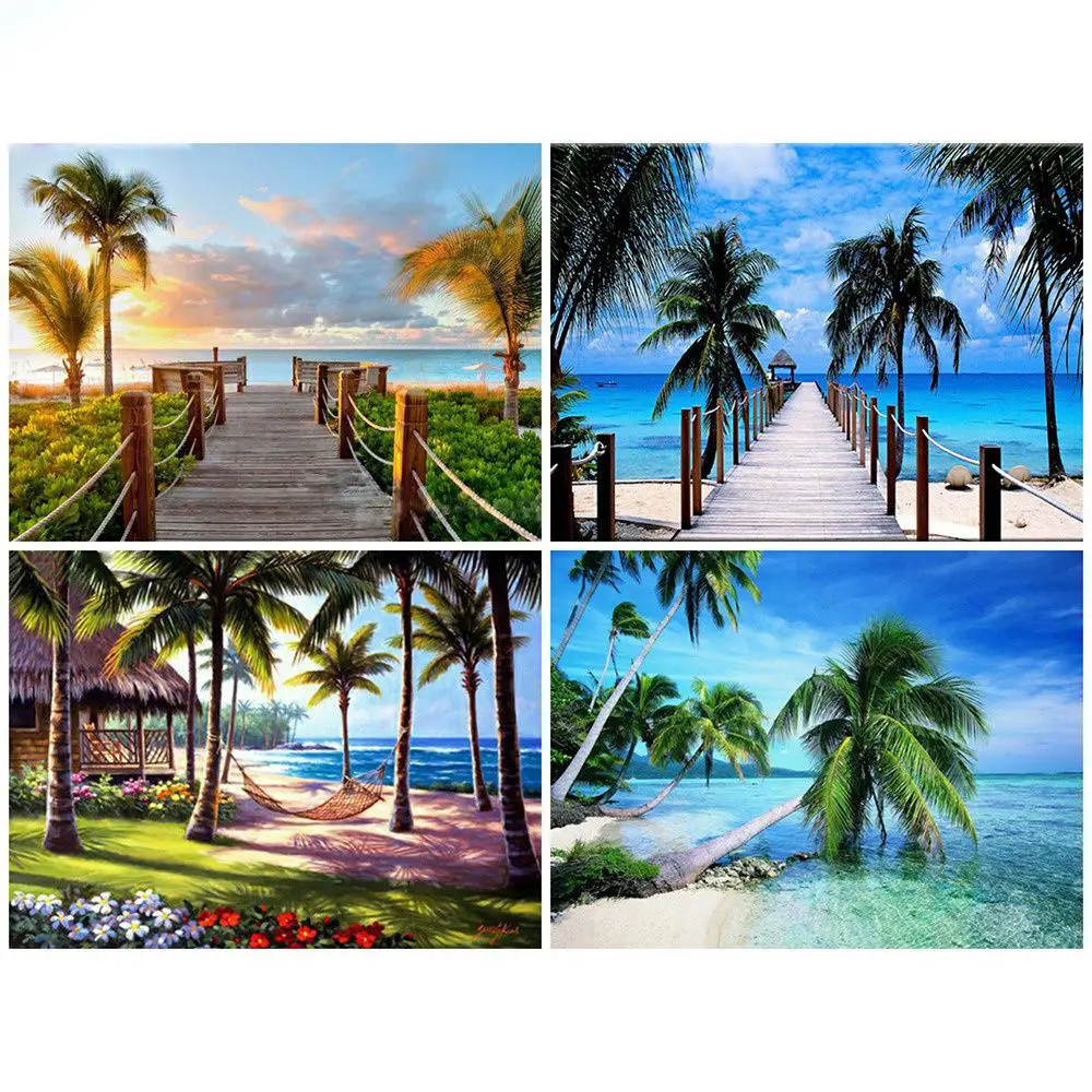 Wholesale 5d DIY Mosaic Handmade Seascape For Gift And Home Decoration Diamond Painting Kit