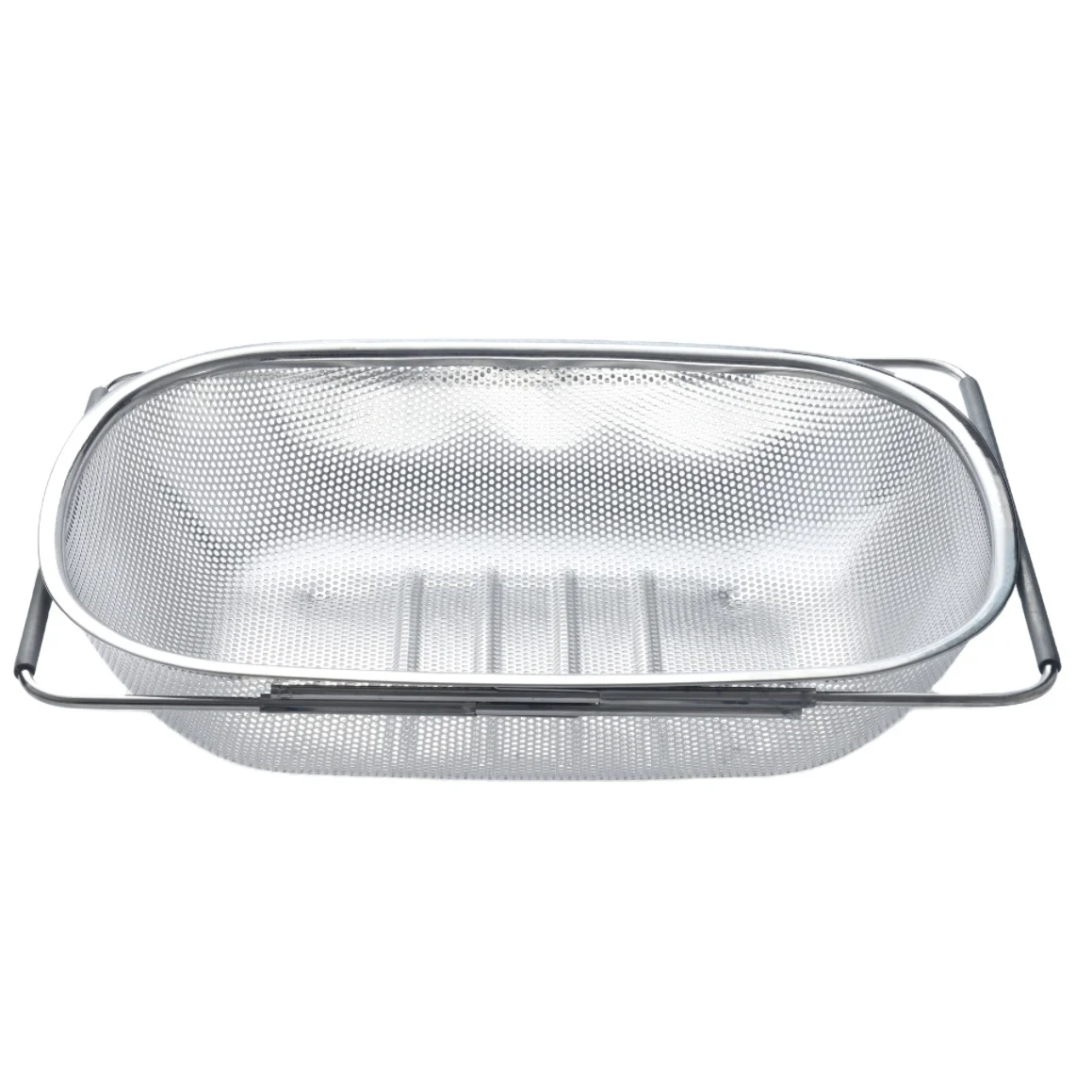 Фабричная расширяемая Силиконовая ручка, овальное сито из нержавеющей стали над Пробивной корзиной, дуршлаг для раковины