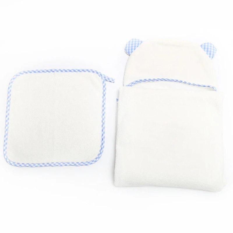 
Factory hot sale patches embroidery baby bath hooded towel bamboo animal 