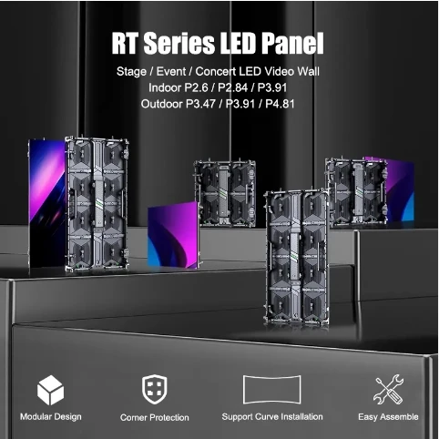 GOB Indoor/Outdoor P2.6 P2.9 P3.91 Full Color LED Screen Rental SMD Chips Elevator Stage Background Video Wall Digital Signage