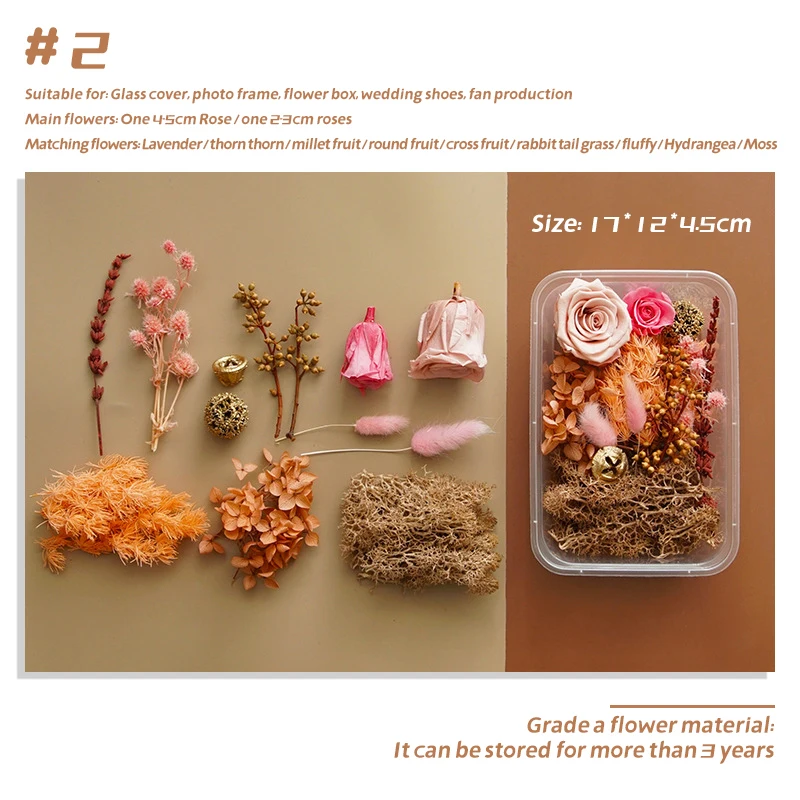 China Factory Price Preserved Eternal Epoxy Resin Necklace Accessories Craft DIY Floral Natural Dried Flower Dry Plant