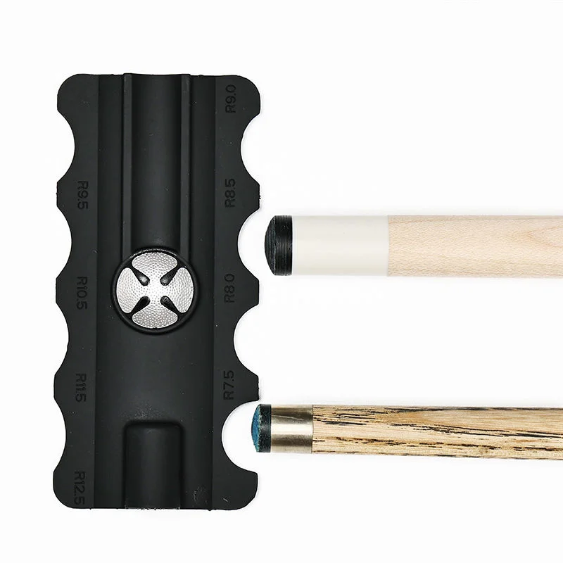 4in1 functional Cue Tip Scuffer+comparison Tools Black aluminum alloy Billiards Pool Carom Cue Magig repairer tools