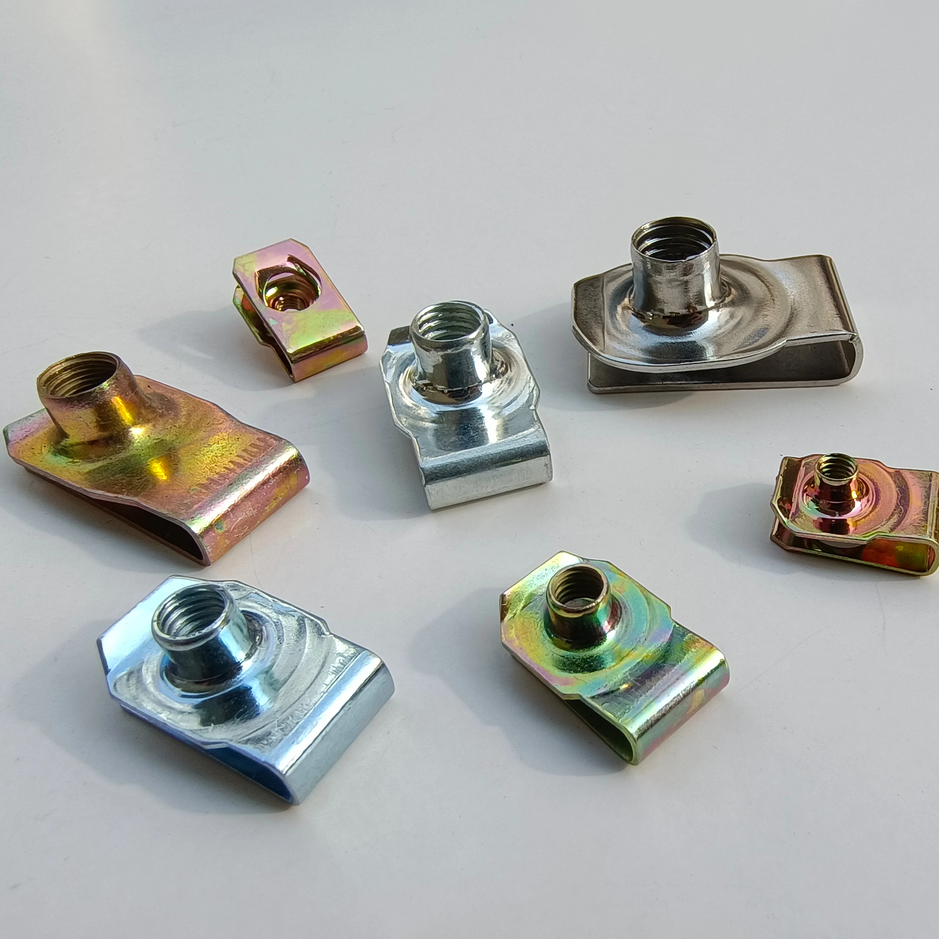 ZN clip nuts U  type M4  stainless steel M6 Mn-steel M8 harden M10  spring Push-on Spring Nuts Splint M5  auto spare parts