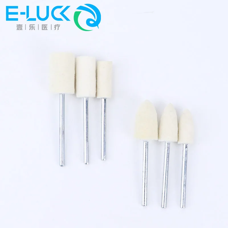 High Quality 10PCS Wool Cotton Polisher Grinding  Dental Lab Polishing Brush