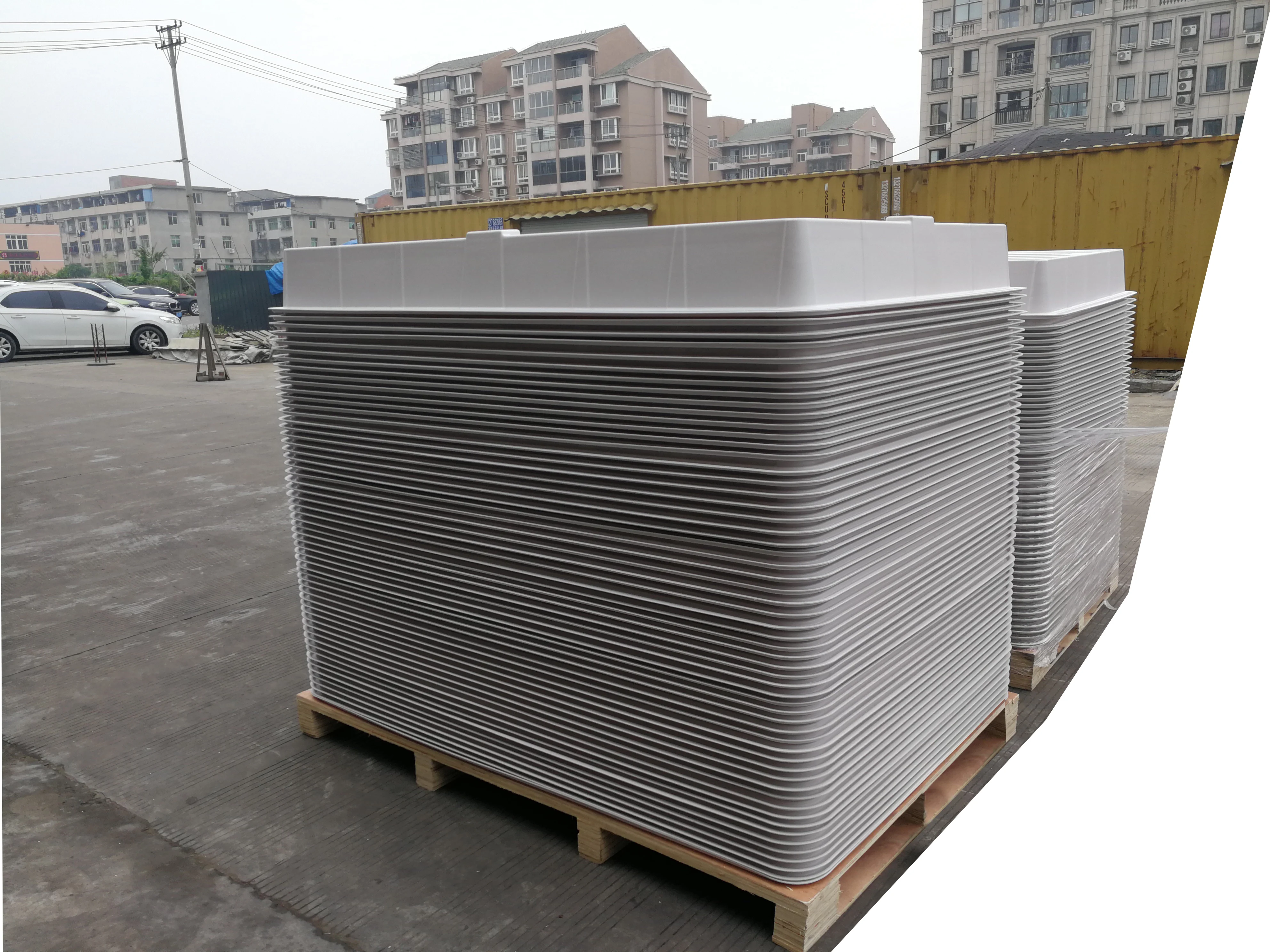 White ABS Plastic Fodder Hydro Flood and Drain Tray for greenhouse