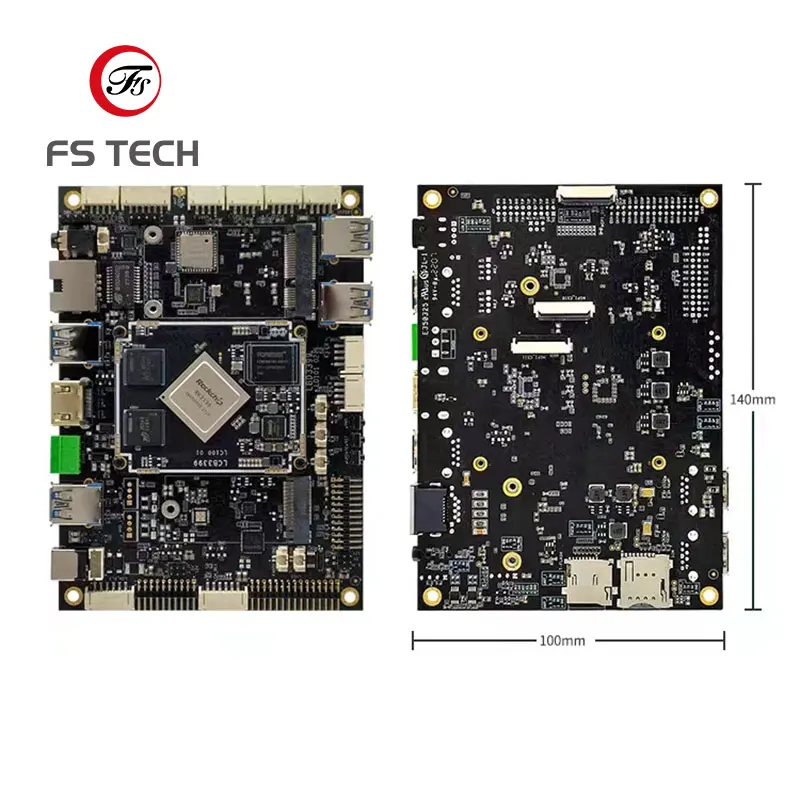 PCB PCBA OEM Assembly Manufacturer Printed Circuit Board Layout Gerber Design Service for RK3288 Android Demo Motherboard Pcba