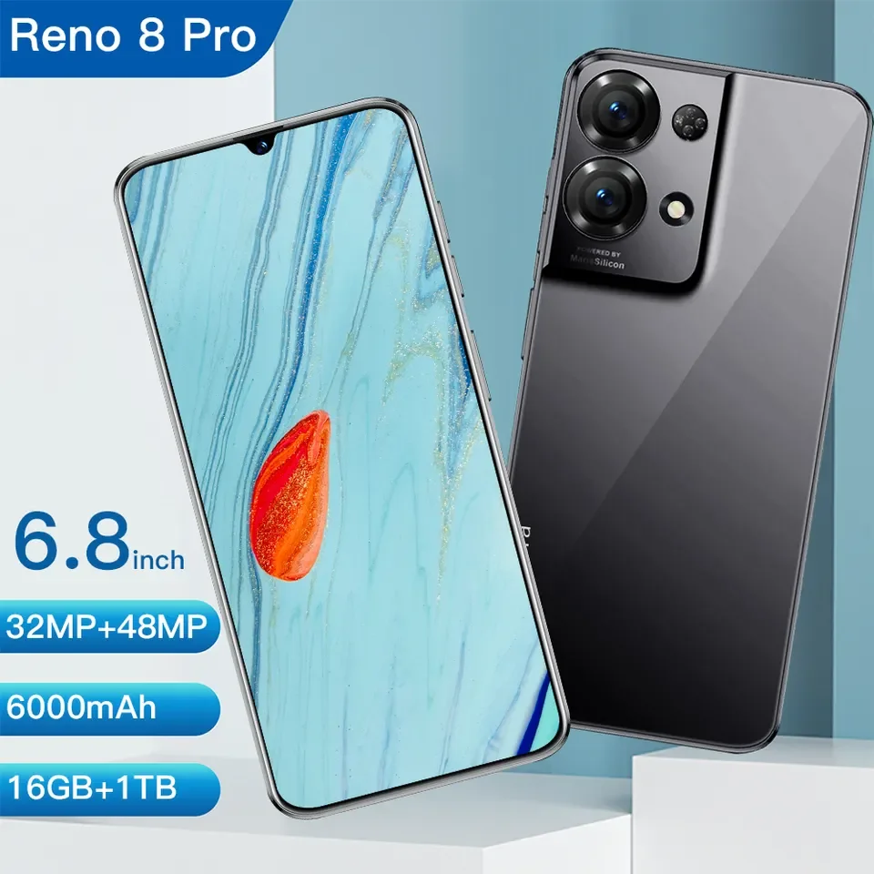 Reno 8 Pro Dual-Sim 512GB ROM + 8GB RAM (GSM only | No CDMA) Factory Unlocked 4G 5G Smartphone (Glazed Black) - International