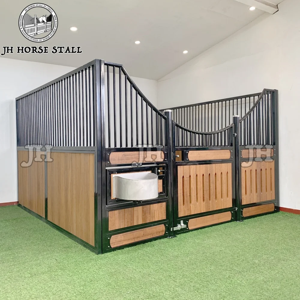Metal Animal Poultry Husbandry Equipment Miniature Luxury Bamboo Horse Stable Panels Horse Stalls Box