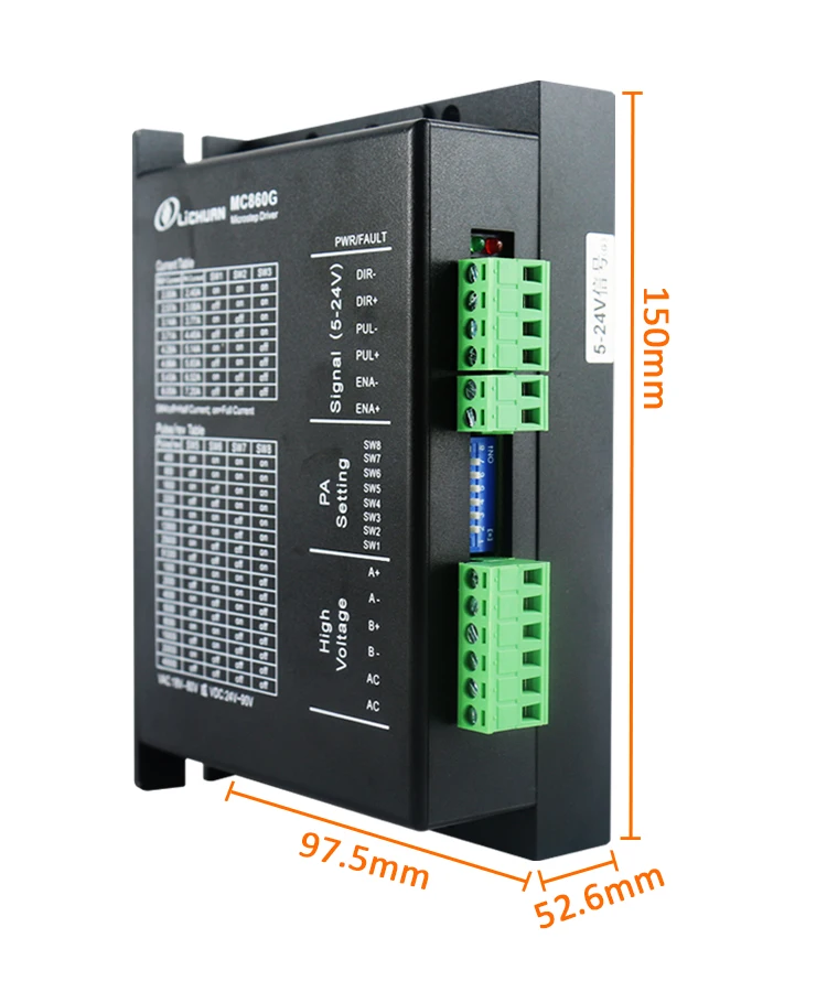 Lichuan motor stepper 12nm Nema 34 Digital open loop stepper motor driver kit MC860G+LC86HS150 for CNC Engraving Milling Machine