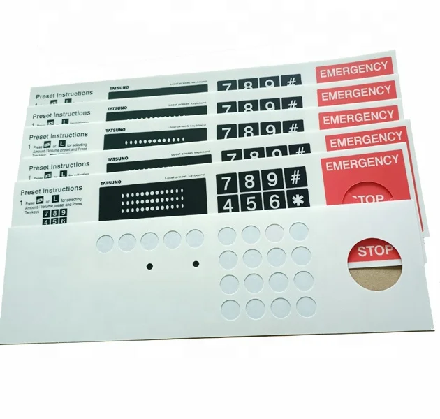 Customization Matte PET F150 F200 XE200 V200 Membrane Switch Panel