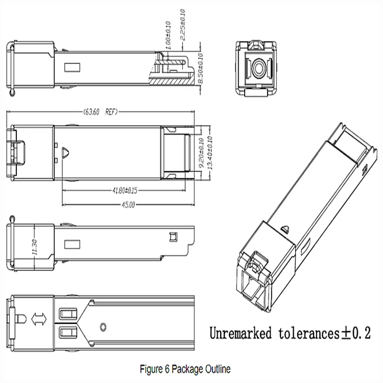 Sfp BIDI 20KM 1.25G 10G SC SFP Module Transceiver fiber optic receiver module 850 nm