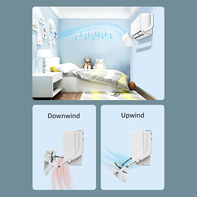 ABS Air Conditioning AC Wind Deflector Anti-straight Blowing Ajustable Air Conditioner Wind Flow Deflector