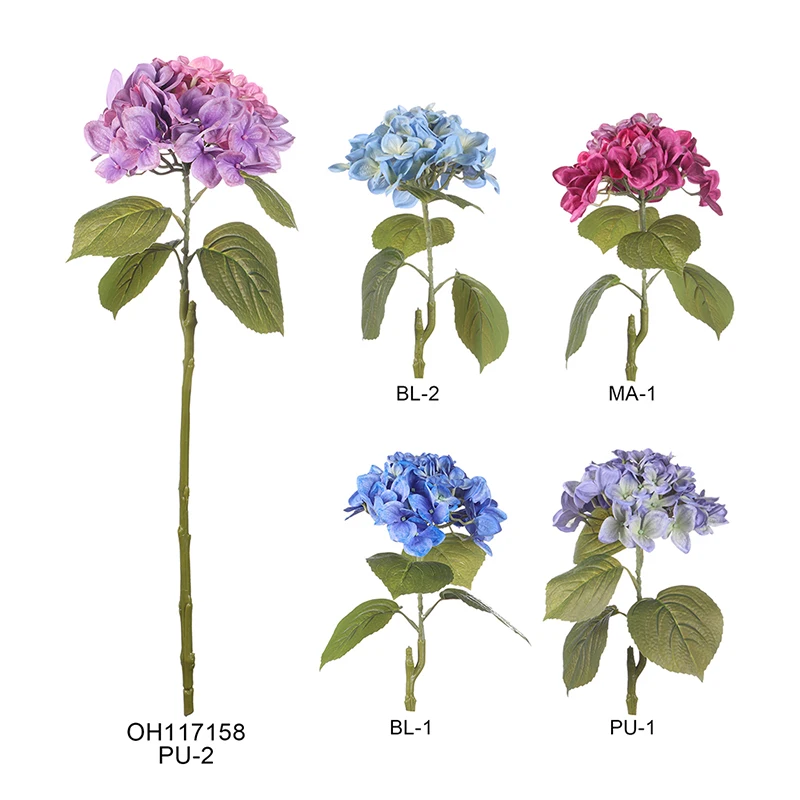 Oh Arts Faux Silk Hydrangea Bouquet Artificial Hydrangea Preserved Flower For Home Office Decor