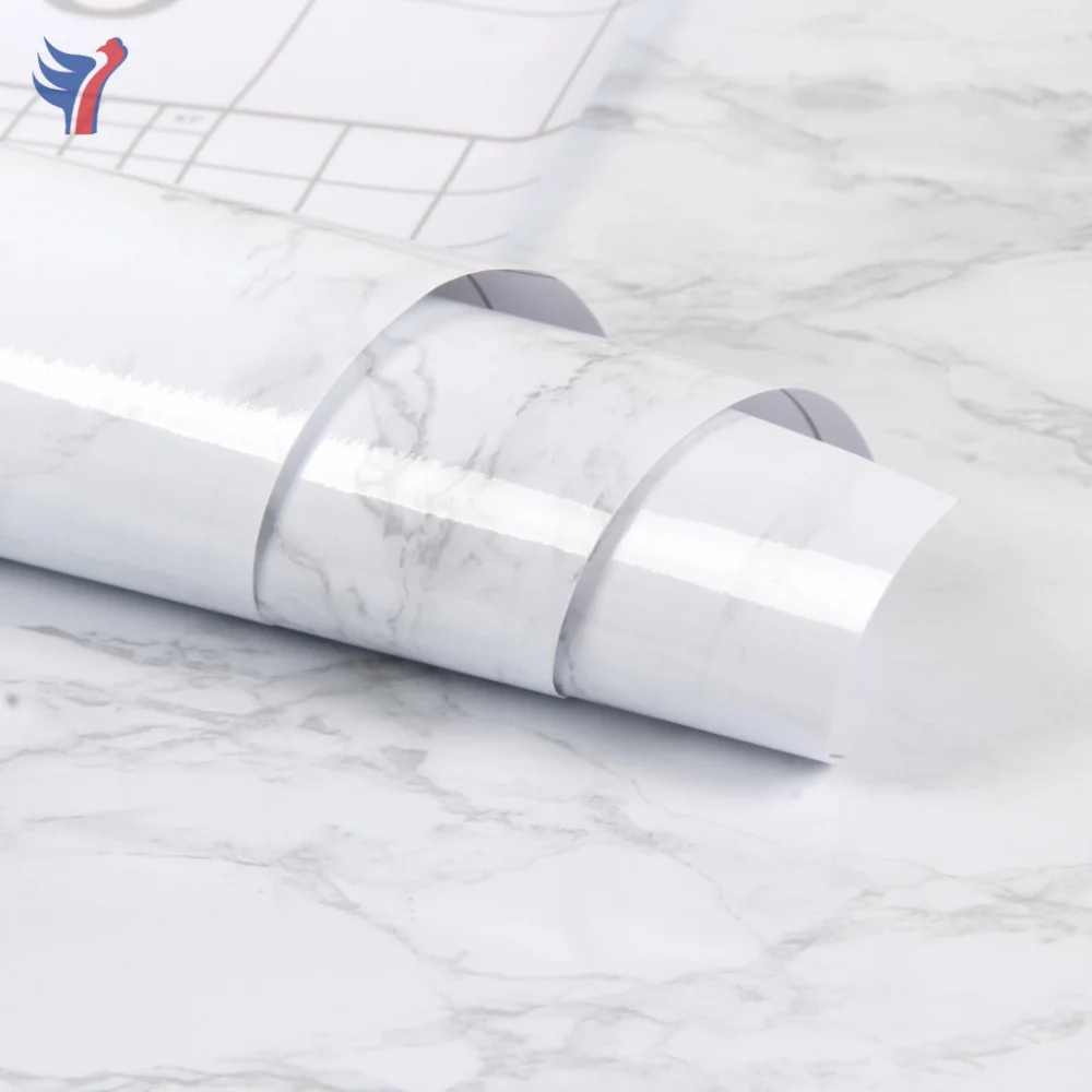 Jinyi Waterproof Marble Stone Look Vinyl Self Adhesive Fancy Funiture Book Cover Gift Wrapping Wall Paper