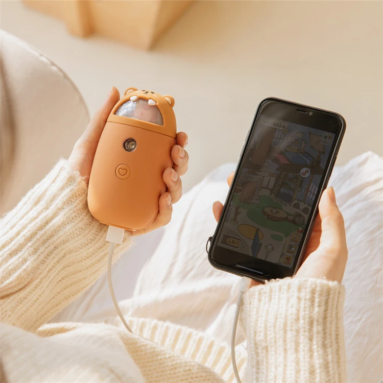 
Shiren Best christmas gift 4in1 funchtionPortable pocket heat pack usb hand warmer power banks humidifier and child warmer light 