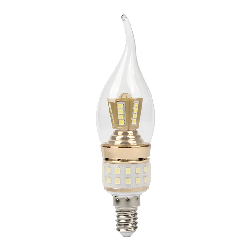E14 6W 8W 10W LED Bulb Candle Light 3000K 4000K 6000K Tri-color Dimming Voltage 220V Constant Current No Flicker for Chandeliers