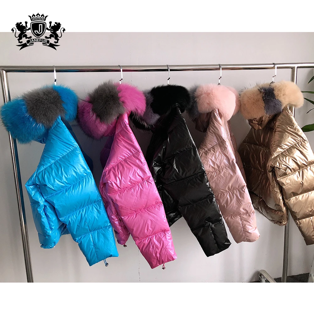 Ladies fur Clothing Winter fur Down Coat Hooded Down Feather fur Jacket down jacket women
