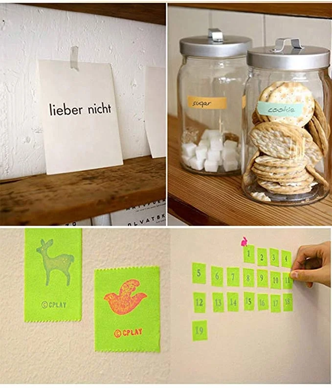 Colored Masking Colored Painters Tape for Arts and Crafts, 6 Pack, Drafting  Craft Labeling  Paper  Masking Tape, Col