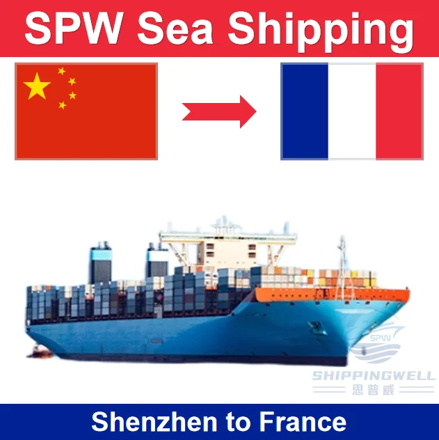 FCL Fast Sea Freight Shipping From Shenzhen China to France by Door to Door and Customs Clearance Services 20GP 40HQ Cheap Ship