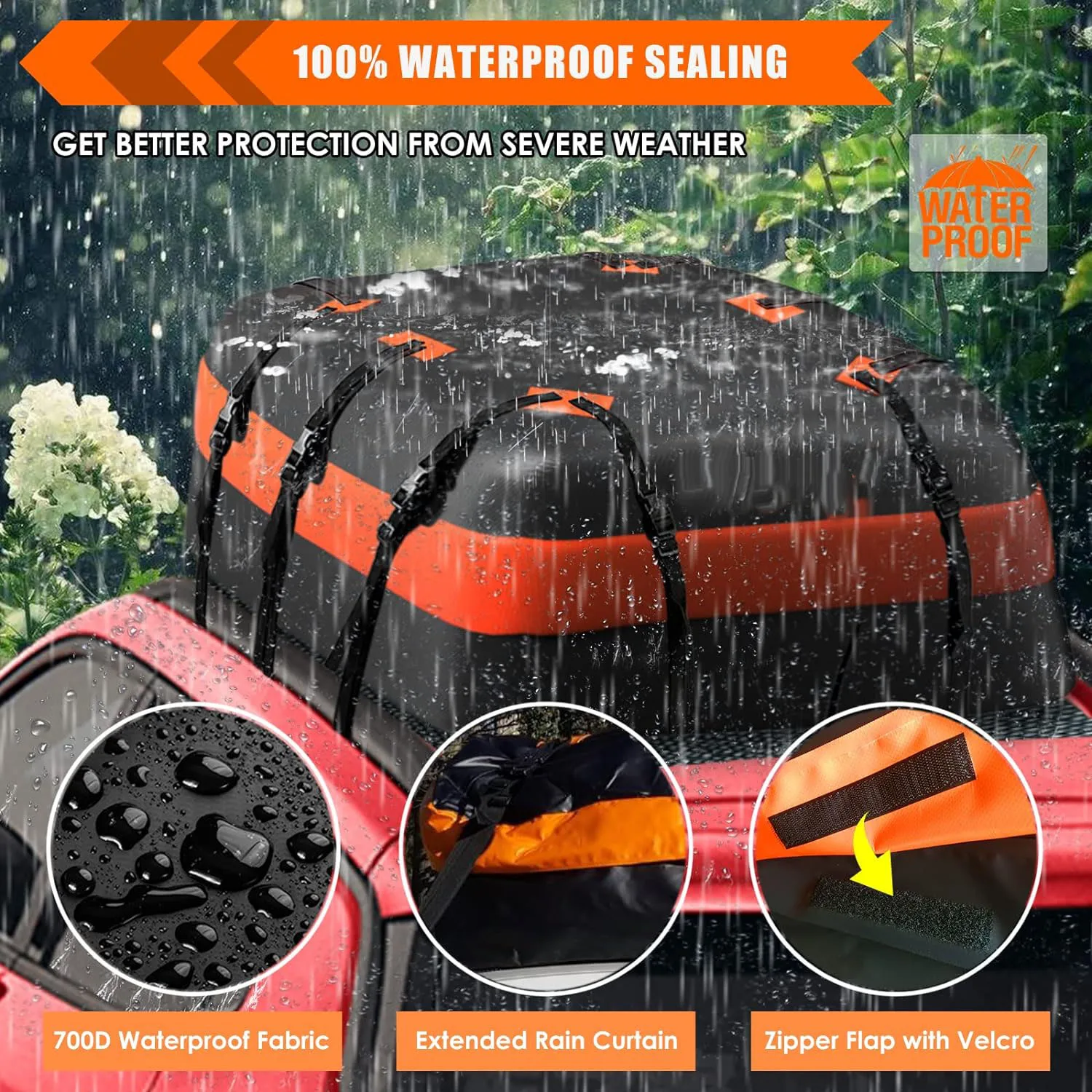 Custom BSCI factory Waterproof luggage Rooftop top Cargo Carrier Car Roof Bag