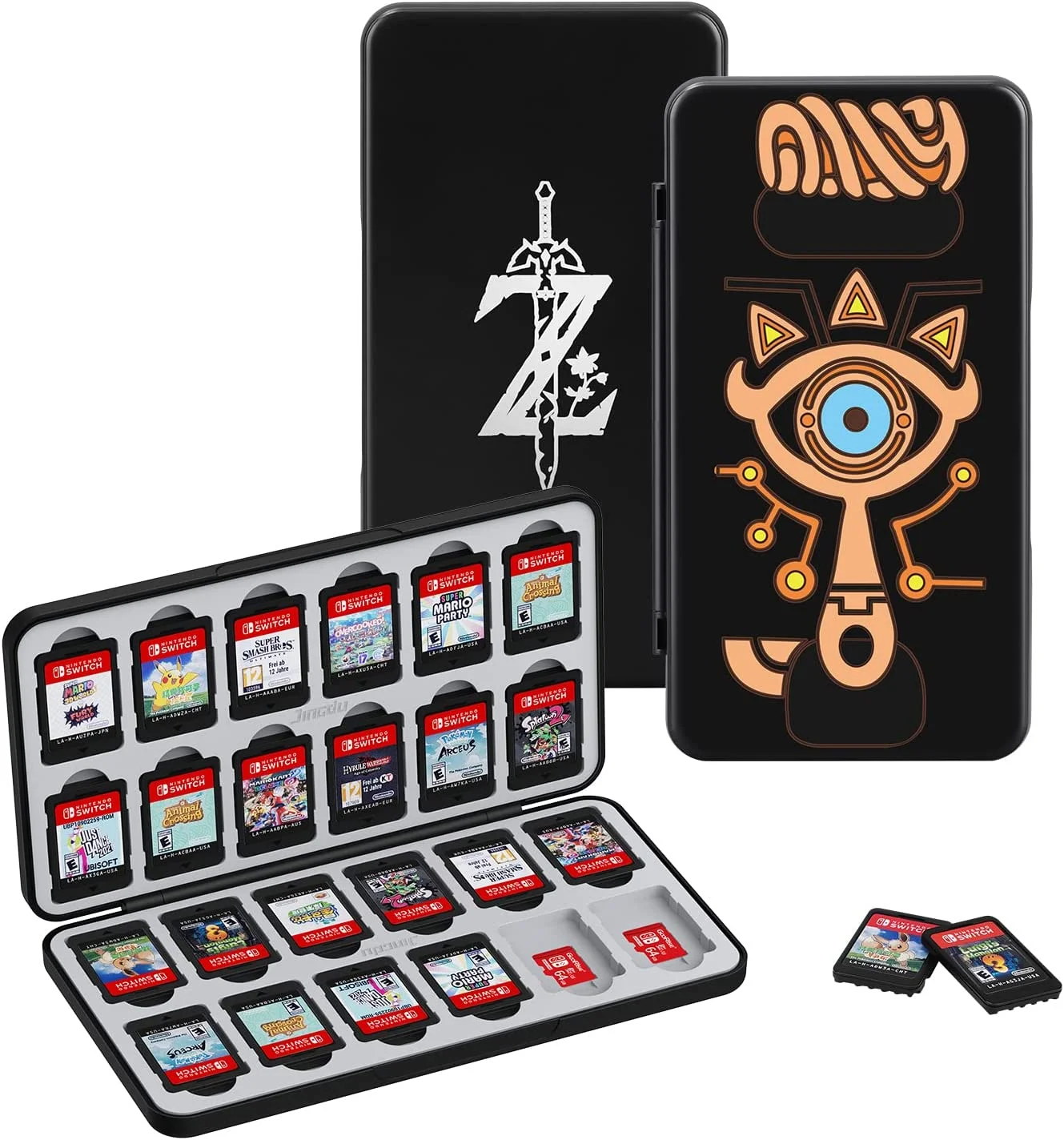 Custom Patterns 24 In 1 Slots Game Card Case Storage Box Game Accessories For Nintendo Switch Game Card Cartridge