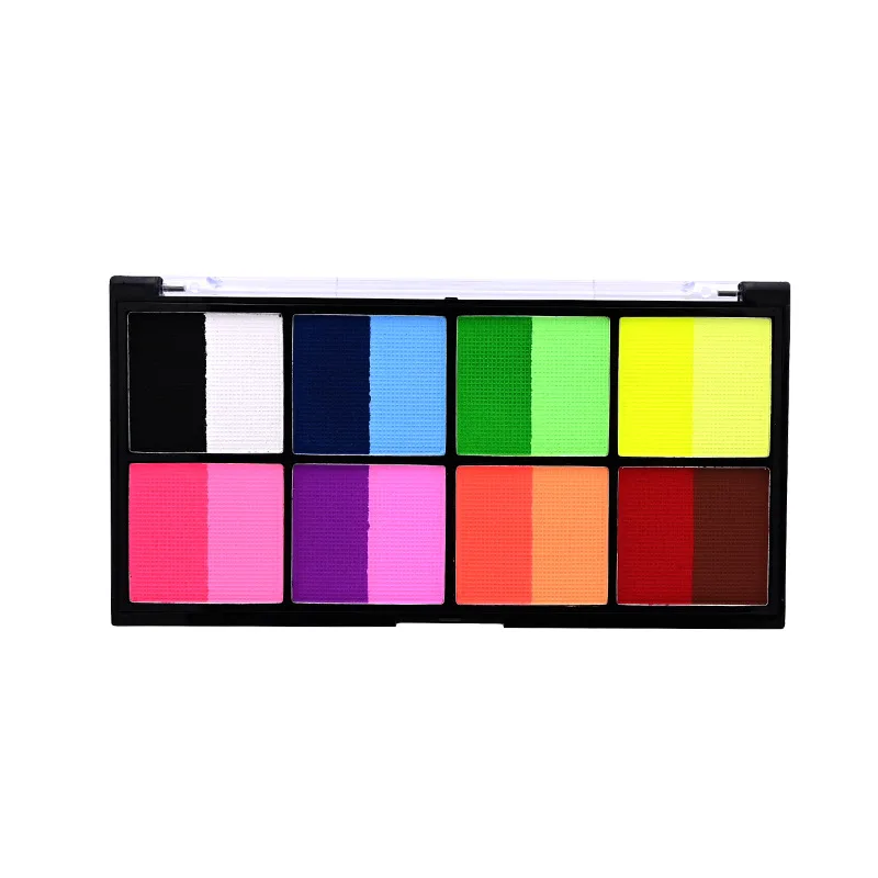 MLM Cosmetic Makeup Professional Face Painting Split Cake Paint Palette Non Toxic Rainbow Halloween Christmas Face Body Paint