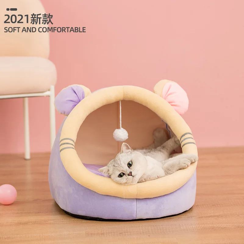 Small Animal Bed Hot Selling Four Seasons Multi-purpose Soft Plush Cat Kennel Mat Pet Beds Accessories