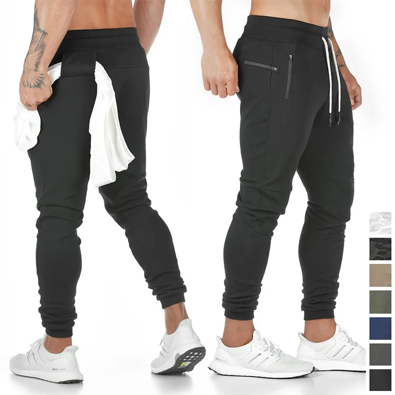 Custom Logo Cotton Sweatpants Men Loose Drawstring Running Gym Sport Jogger Pants Trackpants Men For Men