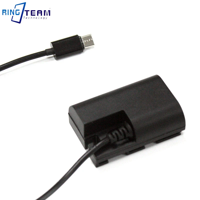 DSLR Camera Dummy Battery USB-C Type C DR-E6 Dummy Battery DC Coupler For 60D 70D 80D 5DS R 5D Mark IV III 5D4 5D3 5D2 II