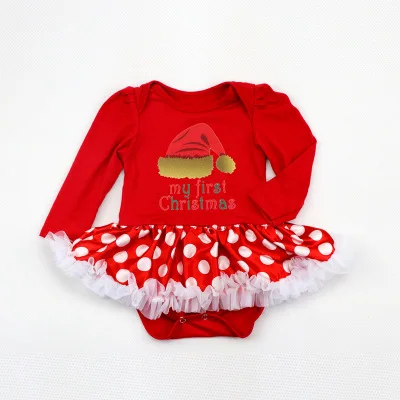 
Cute Infant Baby Girls Red Christmas Costumes Santa Claus Cosplay Outfits Tutu Romper Bebes Festival Clothes 