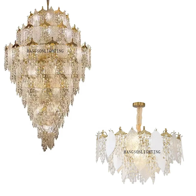 2024 New product High Quality Hotel Decorative crystal and glass For Living Room Luxury Led Crystal Chandelier for Wedding