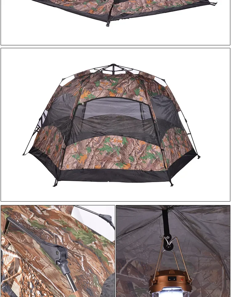 Lightweight Backpacking Outdoor Equipment Camouflage Camping Tent For Hiking Trip Upgraded Large Space