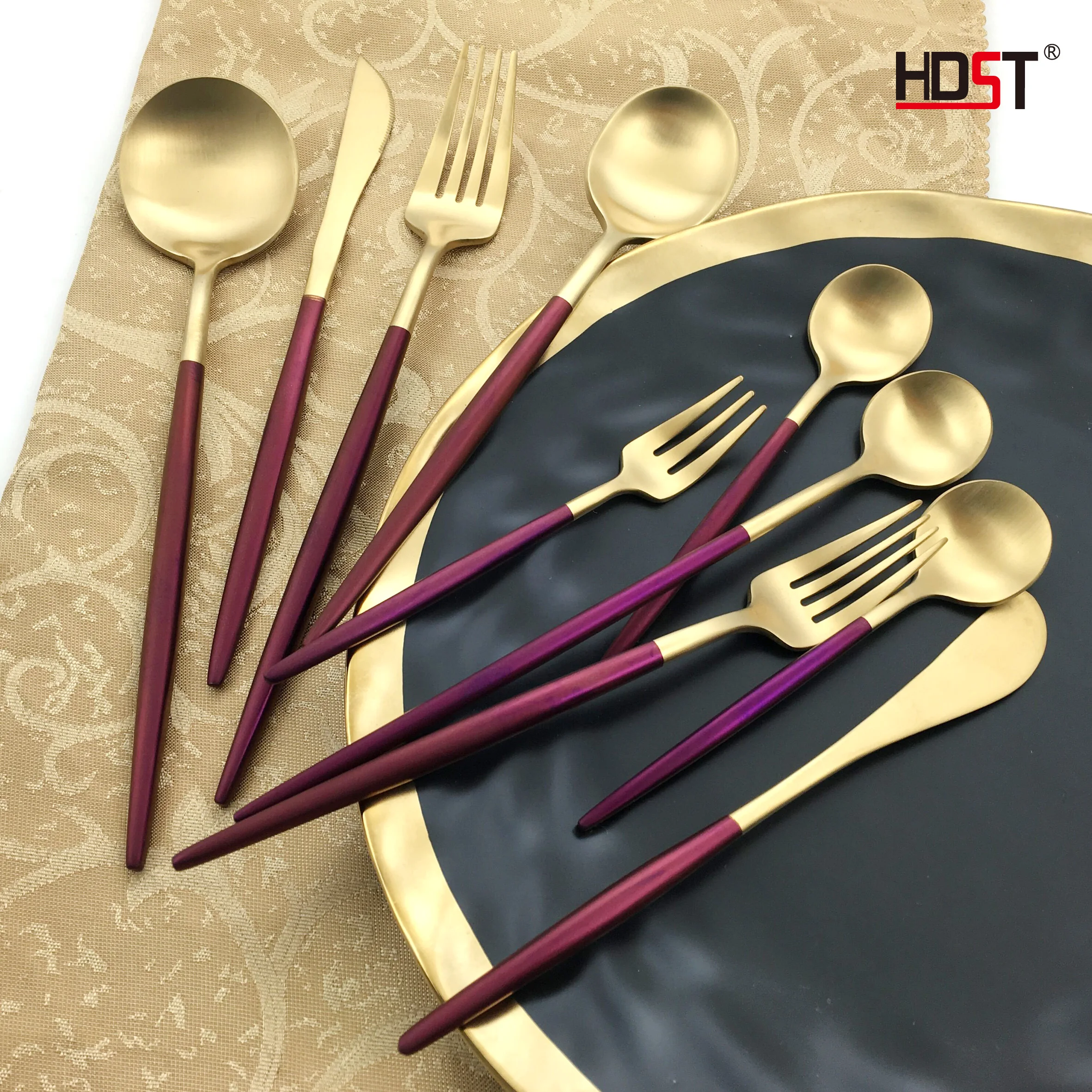 
Cutipol goa flatware luxury gold plated silverware set, Portugal style stainless steel wedding tableware cutlery set 