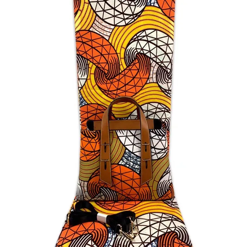 Sinya 2022 Best Price 100% Cotton Gold Wax African Wax Prints Fabric And Ankara Wax Bag Clutch Handbag