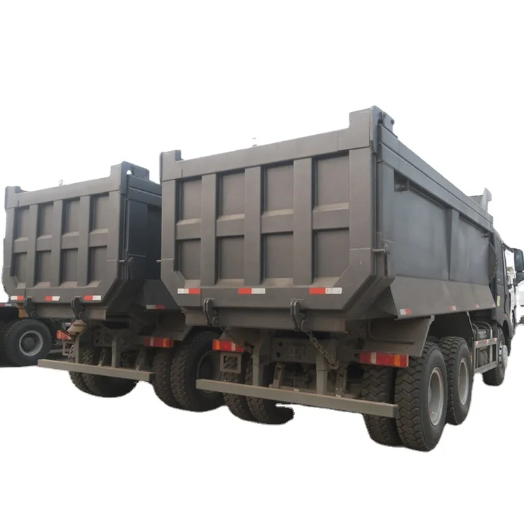 SINOTRUK HOWO A7 DUMP TIPPER TRUCK 371HP 6*4 With 5600*2300*1500MM U SHAPE BODY GREY COLOR
