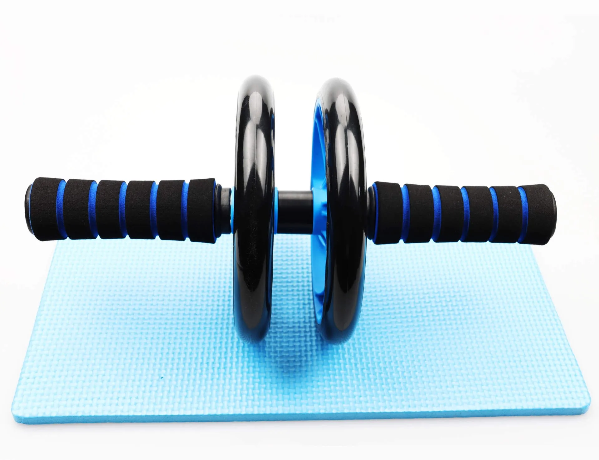4 in 1 AB Wheel Roller Kit with Push UP Bar Hand Griper Jump Rope 8 Shape Resistance Loop and Knee Pad for Home Exercise