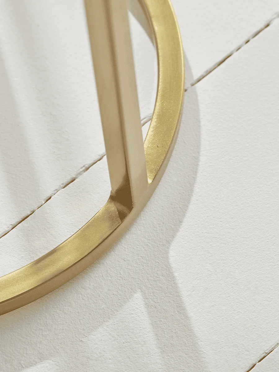 Factory Custom Luxury Two Glass Topped Nesting Table Gold