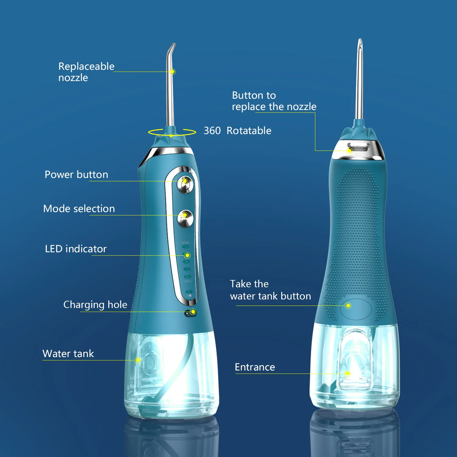 aquapick water dental flosser water floss cordless oral irrigator bucal water toothpick teeth clean dental oral irrigator