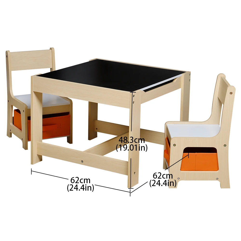 
Factory wholesale wooden children kids playing table with chair 