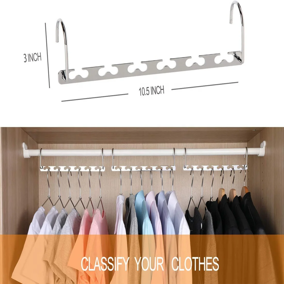 max space saver metal  wonder garment space saving hanger organizer