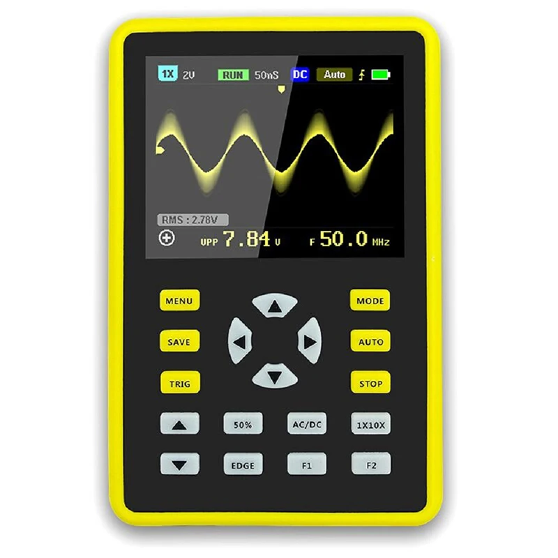 FNIRSI 5012H Handheld Oscilloscope 500MS/s Sampling Rate 100MHz Support Waveform Storage 2.4 inch Screen Digital Oscilloscope