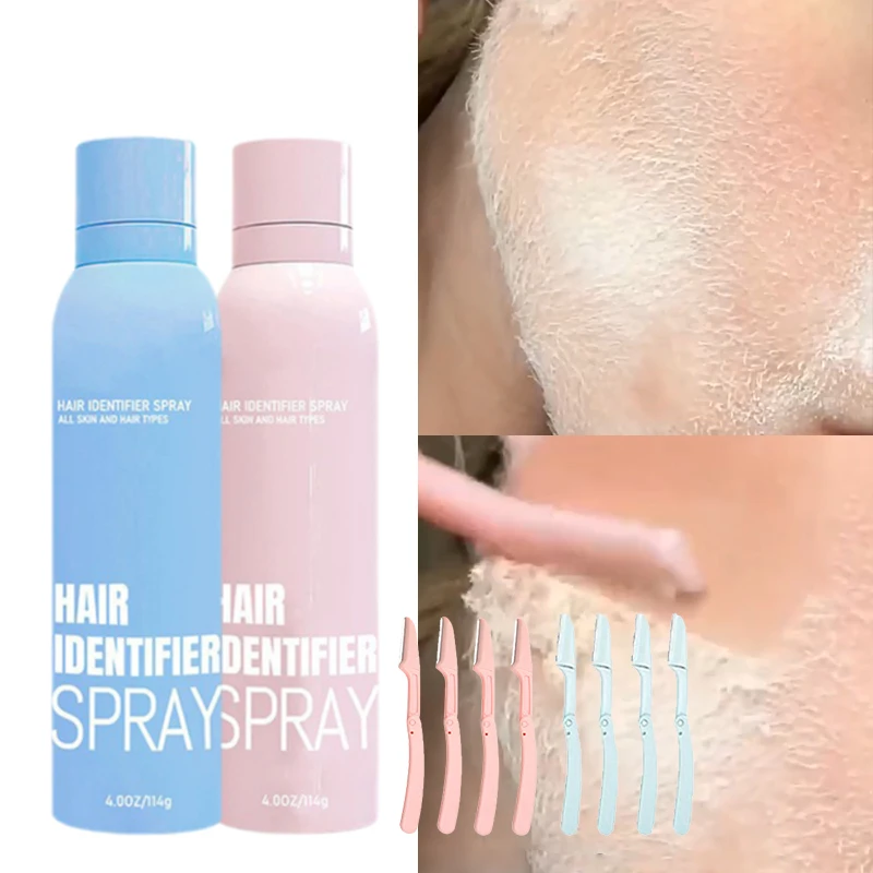 Factory Safe Moisturizing and Skin Care Dermaplaner Spray Body Hair Shaving Face Hair Identifier Spray With Razors