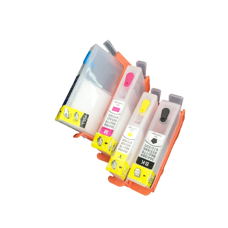 Empty Refillable Ink Cartridge With Reset Chip Compatible For HP655 Deskjet Ink Advantage 3525 4615 4625 5525 6525 CISS