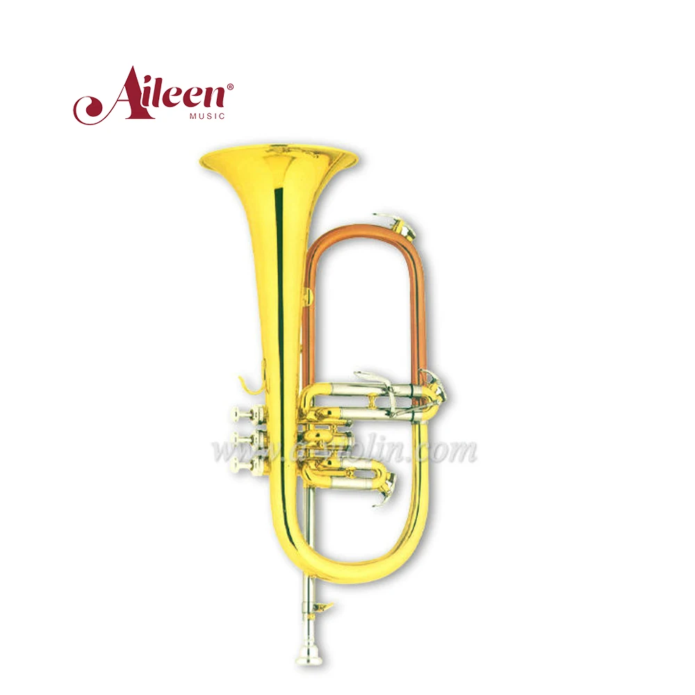 Bb Key Gold Lacquer Flugelhorn (FG8611)
