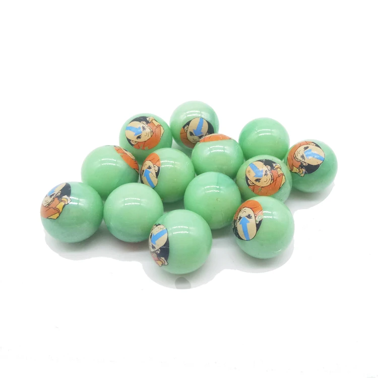 wholesale  16 25 mm colored toy printed glass marble with logo