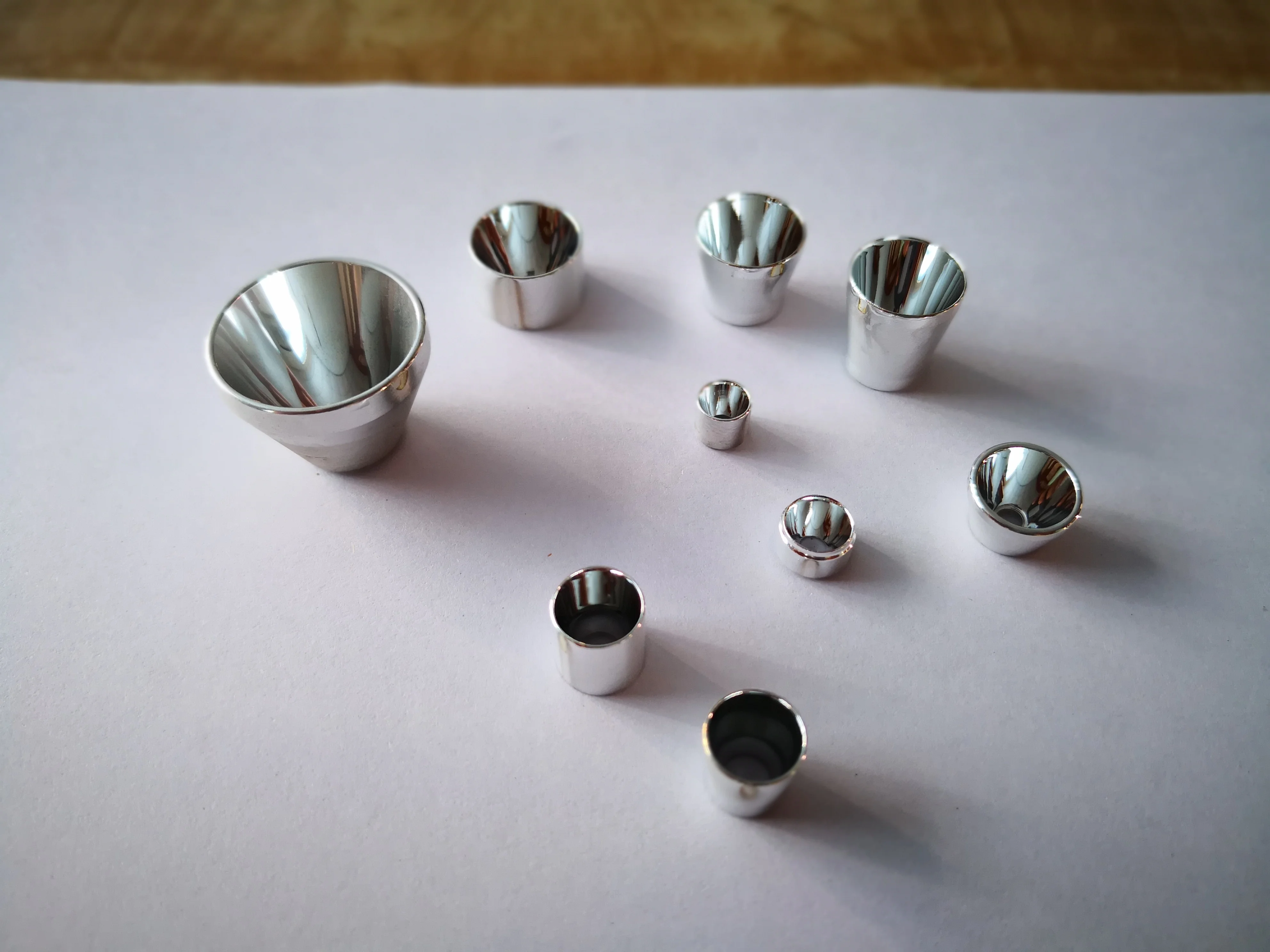 Optical reflective cover 25mm  lamp Cup spinning production reflective cover LED reflective cup lamp Cup